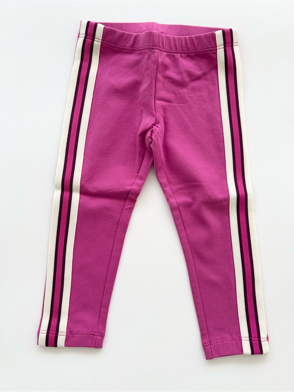 NWT Tea Collection Snapdragon Pink Sporty Stripe Leggings Girls Size 2